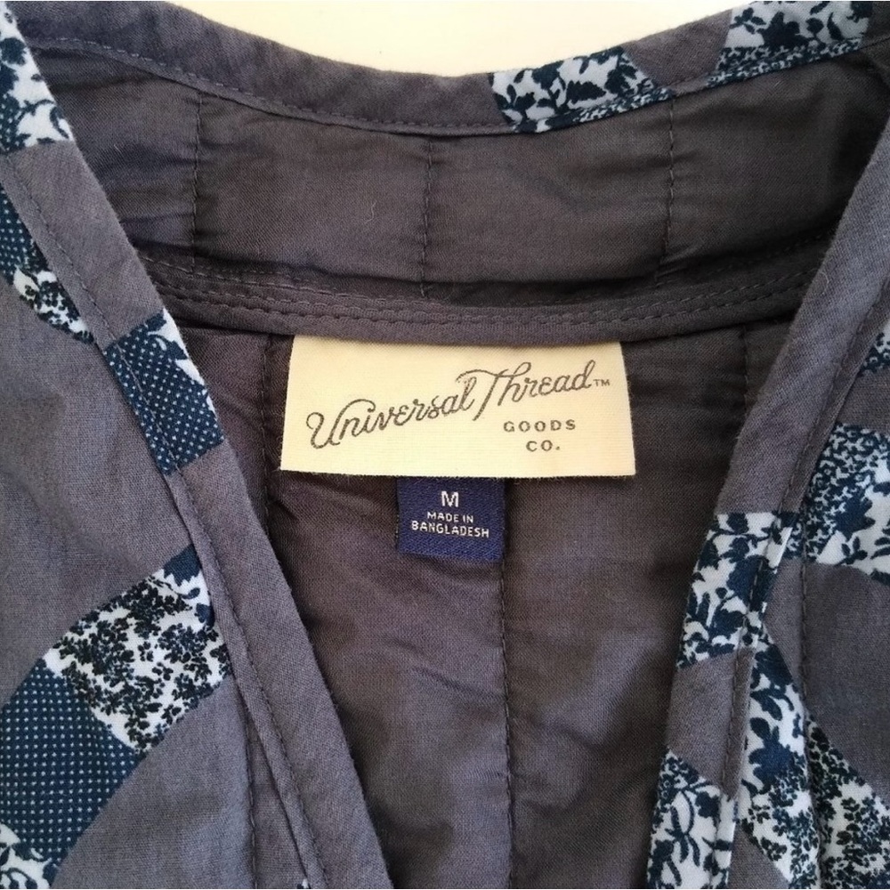 Universal Thread Blue Quilted Jacket Medium - image 4